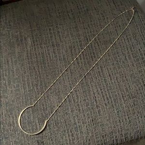 Anthropologie Gold Horseshoe Necklace